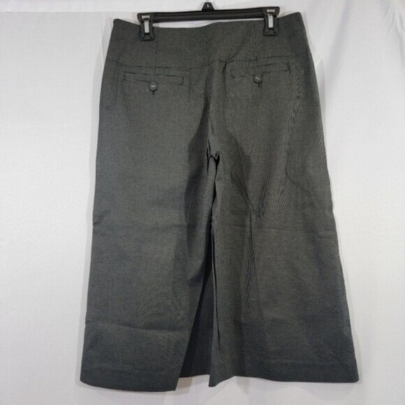 Kenar Pants Cotton Blend Size 4 Womens Cropped Flare Leg 6 in Side Zip Sailor - Picture 5 of 8